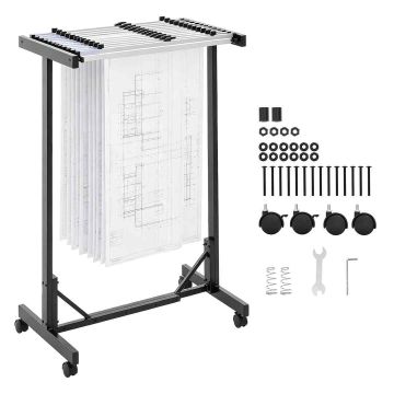 Joonistehoidik VEVOR ZSJ2820, 12 klambrit, 127 × 58 × 9,5 cm