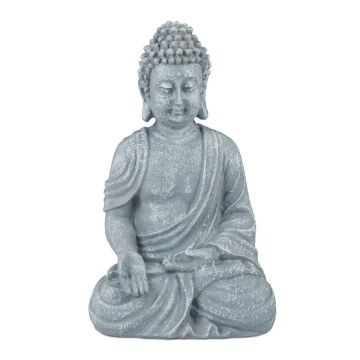 Buddha kujuke Relaxdays, istuv, 18 × 30 × 11 cm
