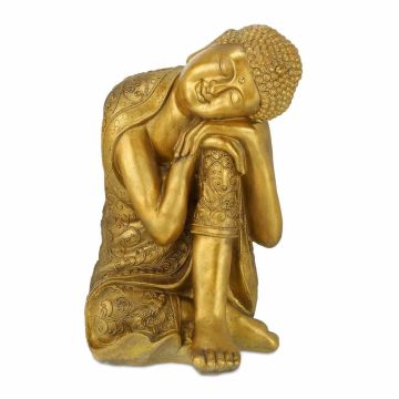 Aia Buddha kuju Relaxdays 10035611.0, Kuldne, 40 × 61 × 37 cm