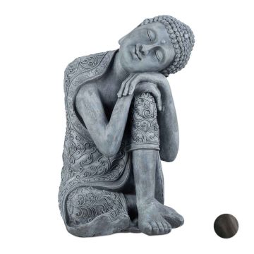 Buddha kuju Relaxdays, lamav, 35 × 60 × 35 cm