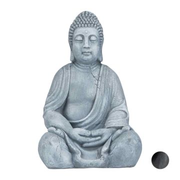 Buddha kuju Relaxdays, mõtisklev, 30 × 50 × 25 cm