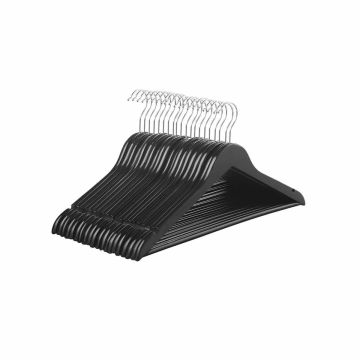 Puidust riidepuude komplekt, 20 tk, must