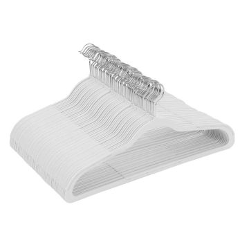 Plastikust riidepuude komplekt 50 tk, valge