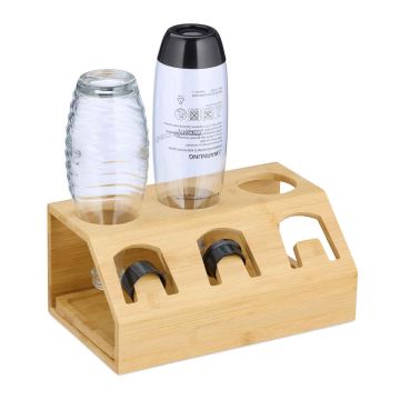 Pudelikuivatusrest Relaxdays 10049885.0, 3 pudelile, 30 × 13 × 17,5 cm