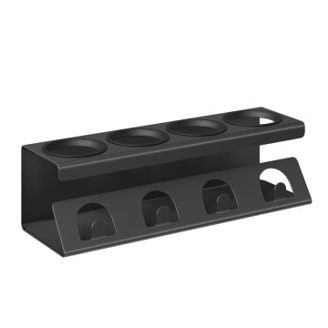 Pudelihoidik SONGMICS, 4 pudelile, Must, 13,7 × 11,7 × 40 cm