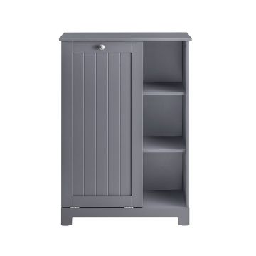 Vannitoa kapp 60x37x86cm., tumehall/hõbedane värv