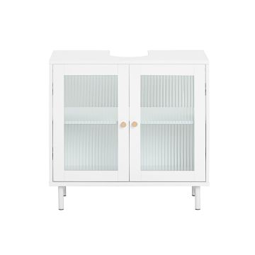 Valamu alune kapp 60x30x58cm., valge/kuldne
