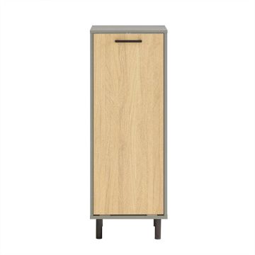 Vannitoa kapp pesukorviga 31.,5x30x86cm., hall/heledat pruuni värvi
