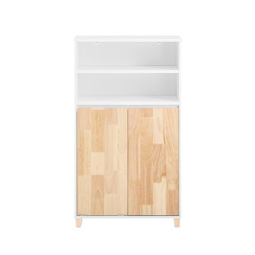 Vannitoa kapp 64x33x110cm., valge/heledat pruuni värvi