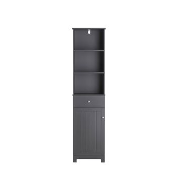 Vannitoa kapp 40x35x161cm., hall/hõbedane värv