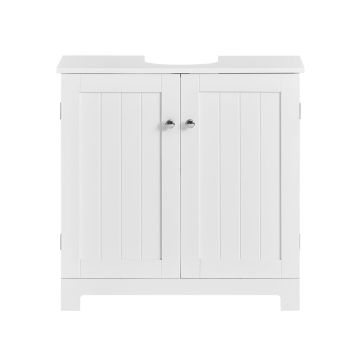 Valamu alune kapp 60x30x60cm., valge/hõbedane värv