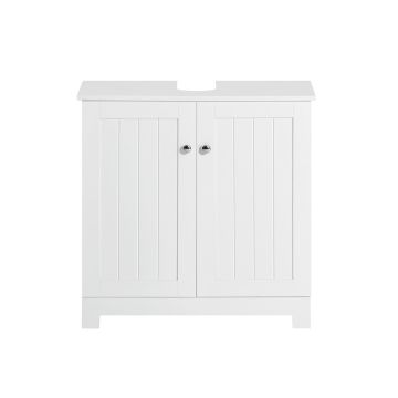 Valamu alune kapp 60x30x60cm., valge/hõbedane värv