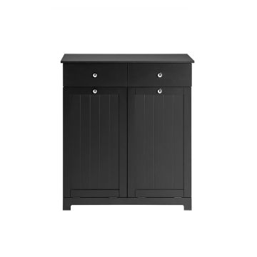 Vannitoa kapp 2 pesukorviga 78x38x91cm., must/valge