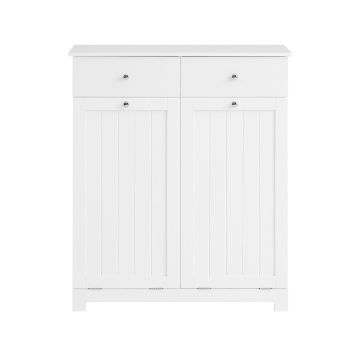 Vannitoa kapp 2 pesukorviga 78x38x90cm., valge/hõbedane