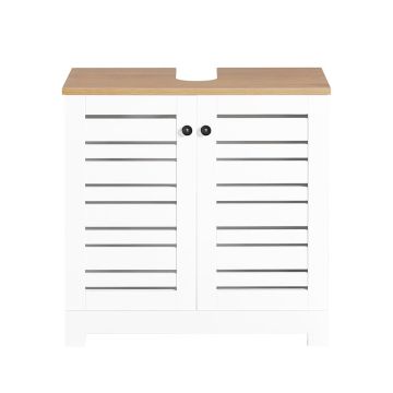 Valamu alune kapp 60x30x59cm., valge/heledapruun