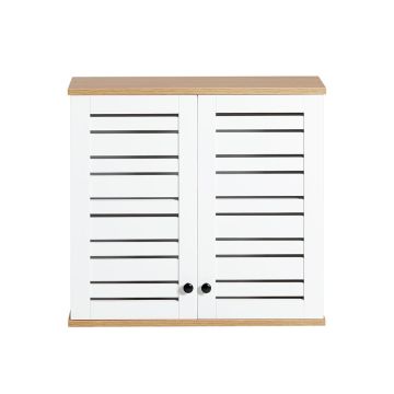 Seinakapp vannituppa 60x19x56cm., valge/heledat pruuni värvi