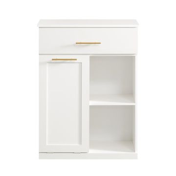Vannitoa kapp 66x37x95cm., valge/kuldne värv