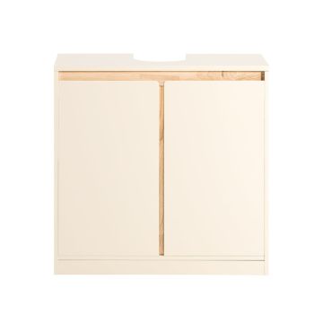 Valamu alune paigaldatav vannitoakapp 60x30x60cm., kreemjas/heledapruun värv