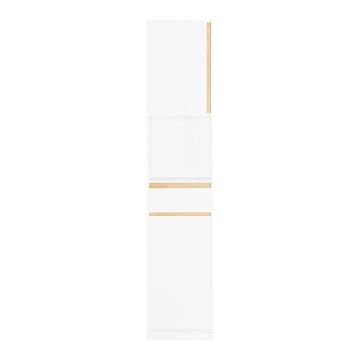 Vannitoa riiul 35x33x170cm., valge/heledat pruuni värvi