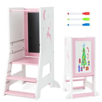 Доска для рисования 50x37x87см, розово-белого цвета