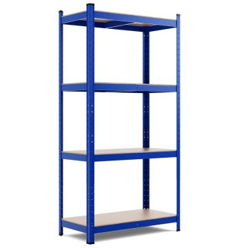 Стеллаж для хранения 80x40x160см, синий/светло-коричневый