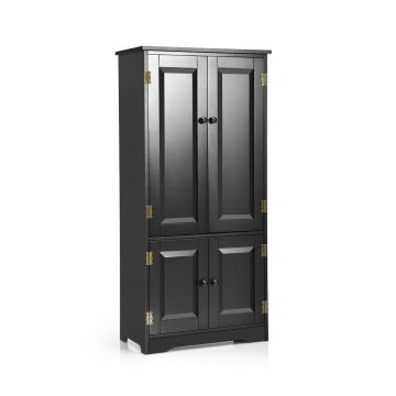 Кухонный шкаф 59x32x123см, черного цвета