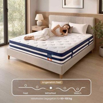 Madrats VASAGLE RMZB35238, 7 tsooniga taskuvedrud, H3, 180 × 200 × 25 cm