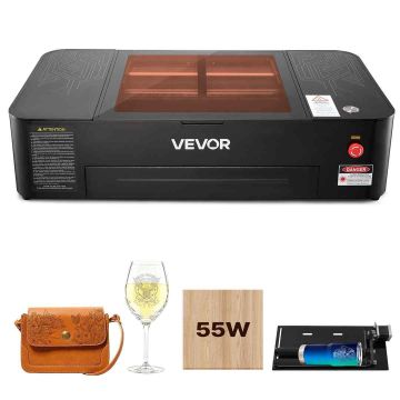 CO2-lasergraveerimis- ja -lõikeseade VEVOR SH-530, 55 W, 115,8 × 69,2 × 45 cm