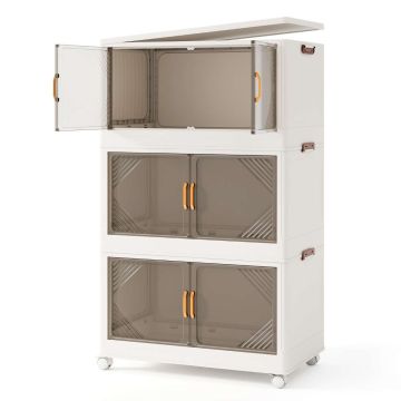 Книжный шкаф 65x39x109см, белого/коричневого цвета