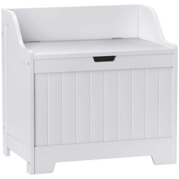 Kaanega hoiukast, 61 l, Valge, 56,5 × 56 × 38 cm