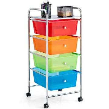 Storage trolley, 4 drawers, 36.8 × 76.2 × 31.8 cm
