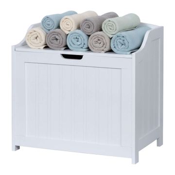 Hoiukast Relaxdays 10051486_49, 80 l, Valge, 56 × 36 × 53 cm