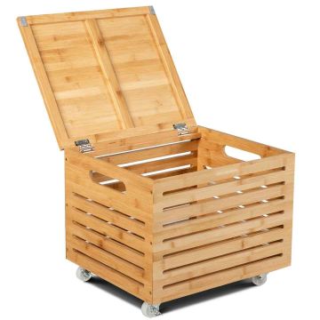 Storage box, with 4 wheels, 43.18 × 35.56 × 35.56 cm