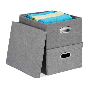Hoiukastid Relaxdays 10031603_111, 2 tk, 34,5 × 20,5 × 42 cm