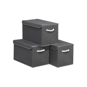 SONGMICS hoiukastid, 3 tk kaantega, 50 × 30 × 30 cm
