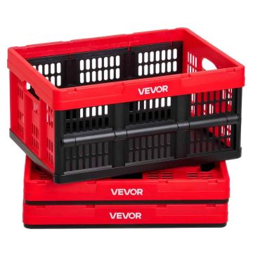 Hoiukastid VEVOR ZJKS493624W, 3 tk, 32 l, Punane/must, 48,3 × 35,3 × 23,8 cm