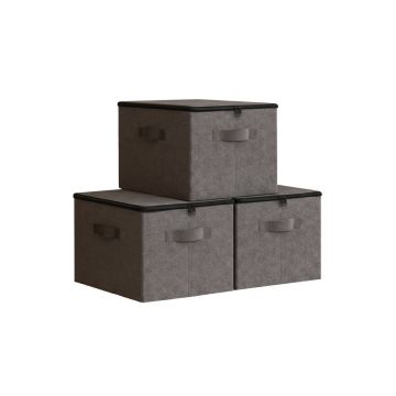 Hoiukastide komplekt Relaxdays, 3 tk, Hall, 40 × 24 × 30 cm