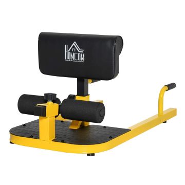 Multifunktsionaalne treeningratas Homcom 50x97x56,5cm., kollane/must