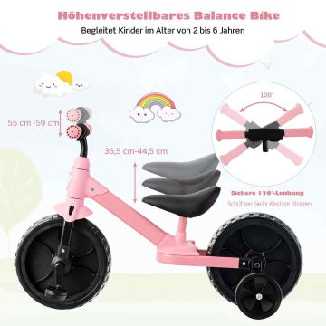 Multifunctional children's tricycle, 4 modes