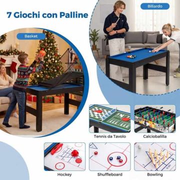 Multifunctional game table, 14 games, 123 × 105 × 90.5 cm