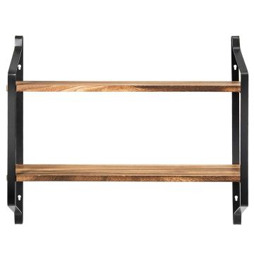 Rippuv riiul 60x15x51cm, helepruun/must värv