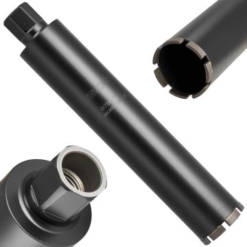 Алмазная буровая коронка VEVOR, резьба 1-1/4 дюйма-7, 45,5 × 7,6 см