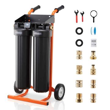 Deioniseeritud vee süsteem VEVOR PRS-TCXC, 2 × 4 l vaiku, 46,5 × 84–94 × 38 cm