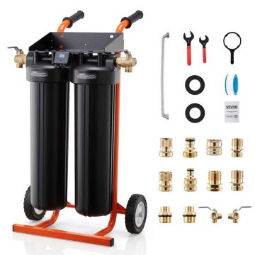 Deioniseeritud vee süsteem VEVOR PRS-TCXC-PT, 2 × 4 l DI-vaiku, 465 × 380 × (840–940) mm