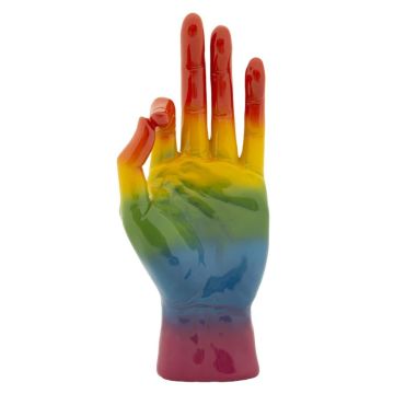 Dekoratiivne käsi „Rainbow OK“, 16 × 36 × 10,5 cm