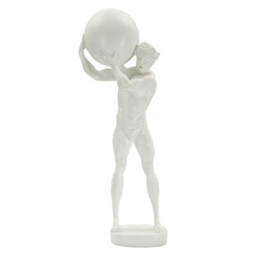 Dekoratiivne skulptuur Mauro Ferretti Atlas, Valge, 18 × 50 × 12,5 cm