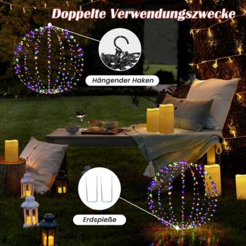 Decorative LED balls, 2 pcs., 440 LED bulbs, 56 × 56 × 67 cm and 30 × 30 × 32 cm