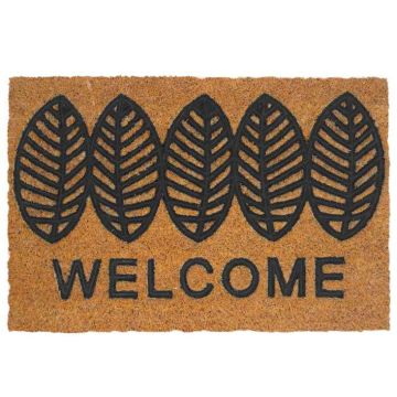 Dekoratyvinis kilimėlis iš kokoso pluoštų 60×40 cm, neslystantis PVC pagrindas