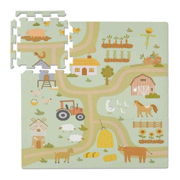 Пазловый коврик Relaxdays 10050542.0, 9 деталей, 89,5 × 89,5 см