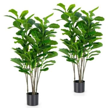 Artificial fig tree, 2 pcs, Green